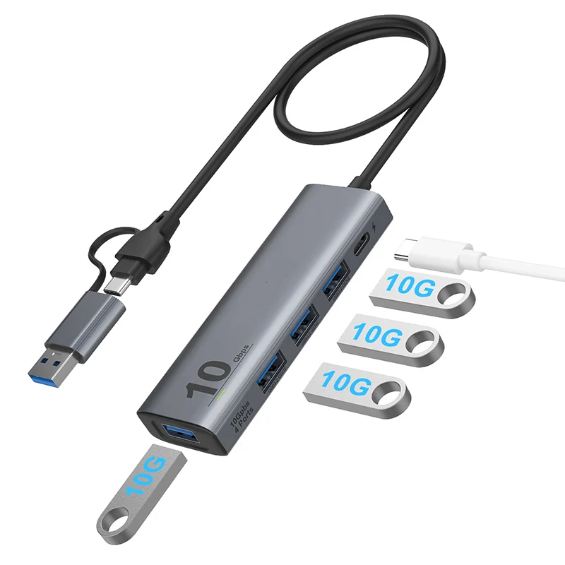 

Разветвитель «подключи и играй», многофункциональный высокоскоростной адаптер, расширение для настольного компьютера, ноутбука, 2 в 1, игровой usb-конвертер