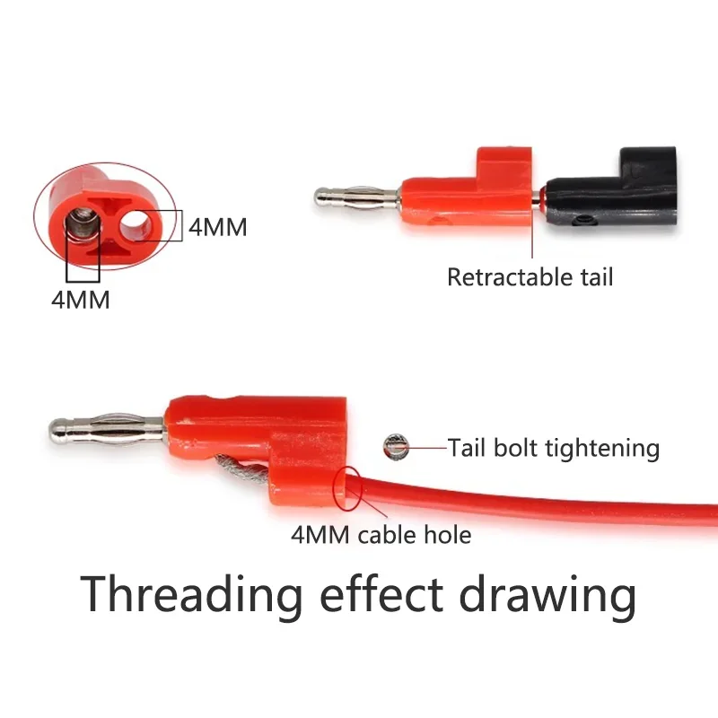 40pcs/4mm Adaptor Electrical Connecting bending L shape Banana Jack Plug Socket for Binding Post Test Terminal Connector