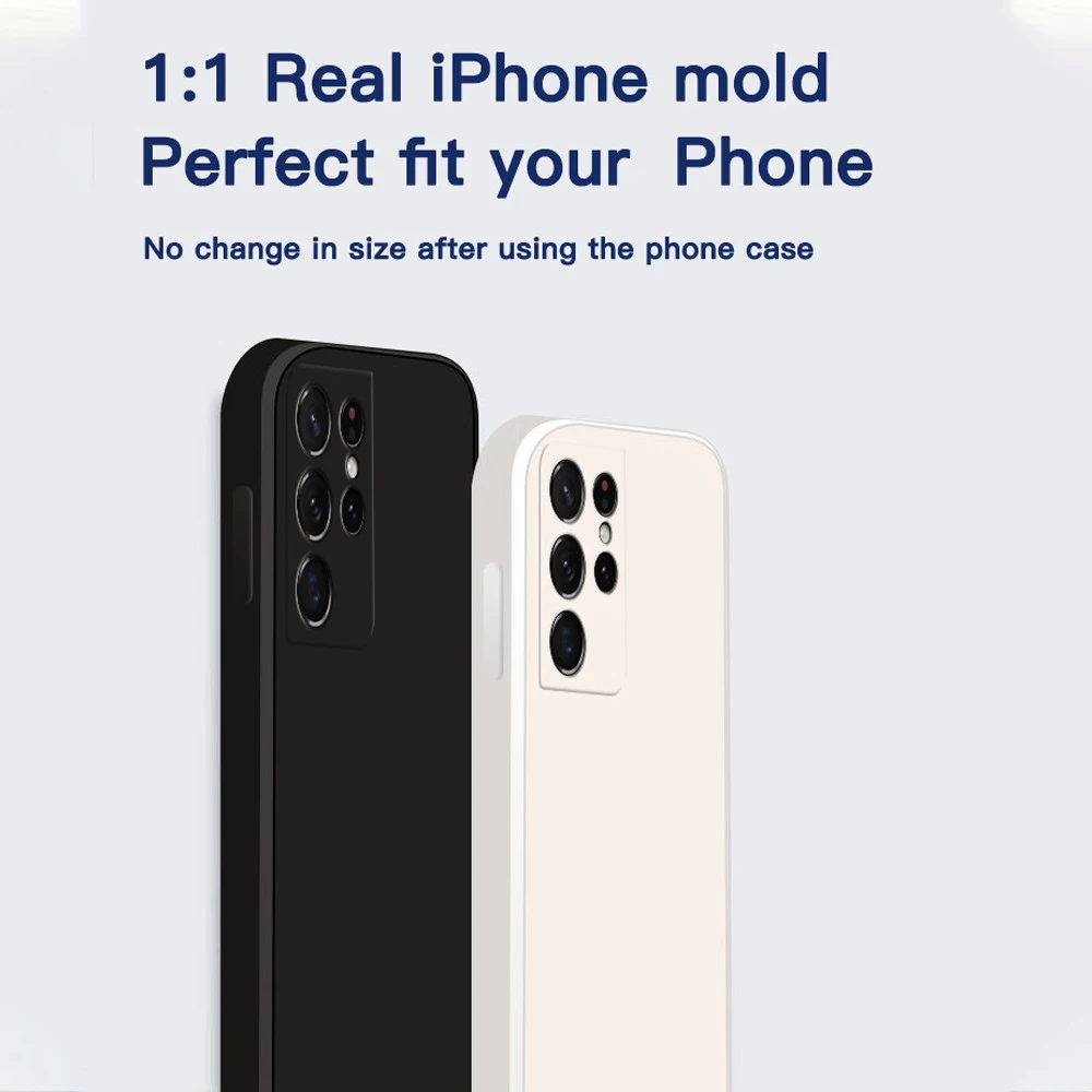 Elegant Silicone Square Soft Case - Premium Protection