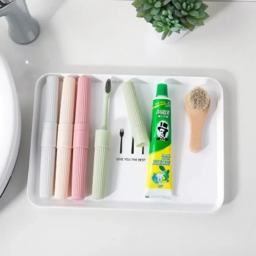 1/2Pcs Portable Toothbrush Case Portable Toothbrushes Suitable For Travel Easy To Carry Travel Grooming Toothbrush Storage Box