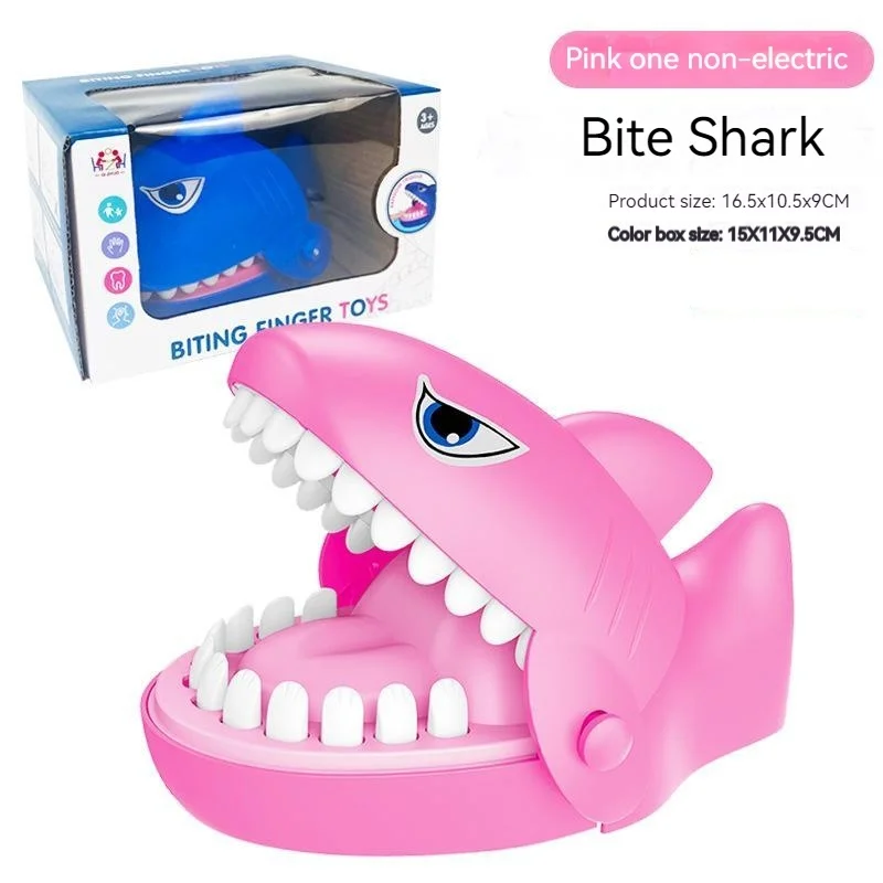 Practical Jokes Biting Shark Mouth Tooth Bite Hand Finger Shark Bar Game Funny Gags Toy For Kids Play Game Birthday Gift