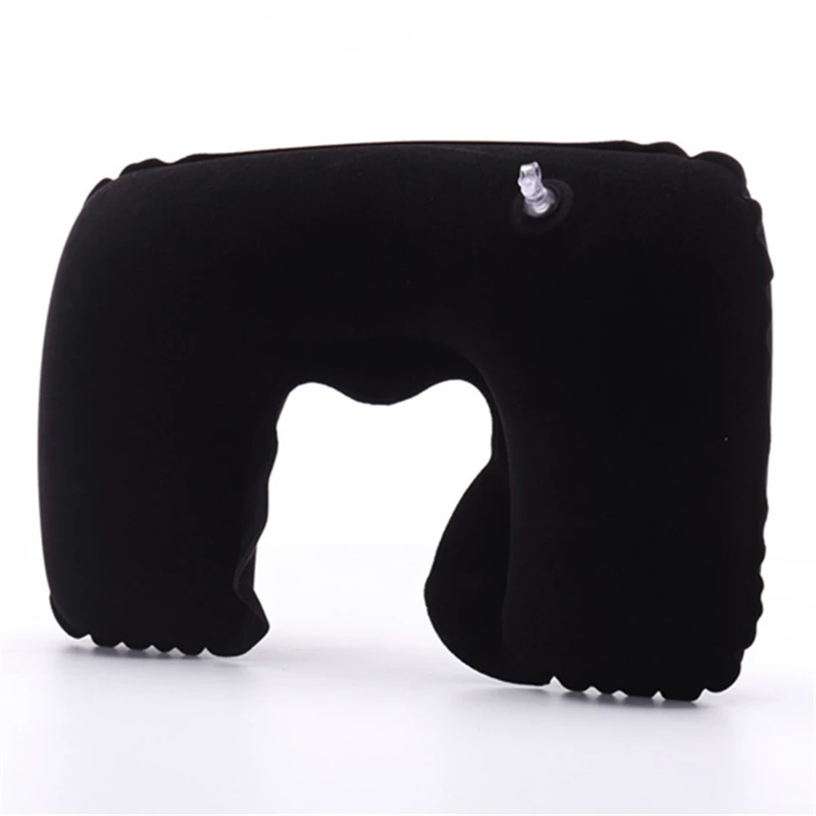 Functional Inflatable Pillow Inflatable Outdoors U Shaped Travel Pillow Car Head Neck Rest Air Cushion for Travel Neck