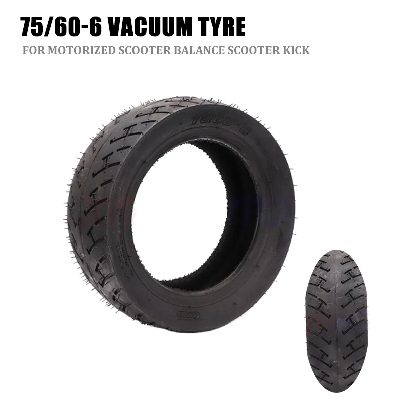 

1PCS vacuum tyres 75/60-6 tires tubeless for Electric Gas Scooter assembly motor hub