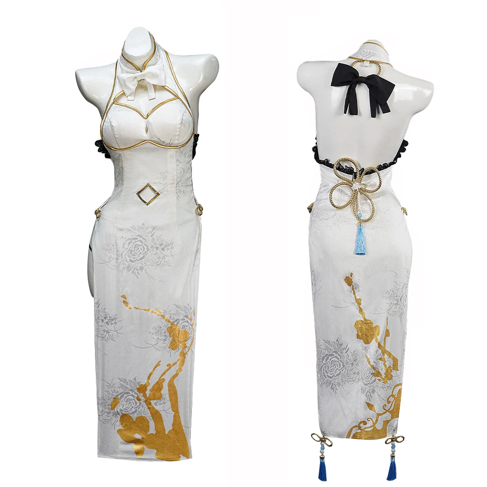 

Rem Cosplay Anime Re Zero Rem Graceful Beauty Cheongsam Costume Re: Starting life in a different world Fancy Chinese Dress