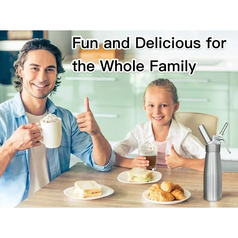 Cream Foam Gun 500ML aluminum alloy cream mixer cake decorating gun siphon dessert tool coffee baking cake decorating decoration tool