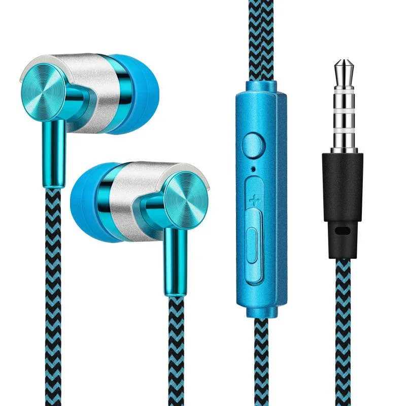 Description Picture 6 of itemStereo Earbuds Nylon Braided Wired Earphone with Mic 3.5MM Plug In-ear Headphones Universal Heavy Bass Sport Music Headset
