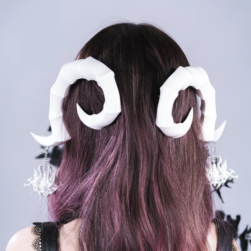 Fascia Per Capelli Con Corna Da Diavolo In Pizzo - Gotica, Per Cosplay E Halloween