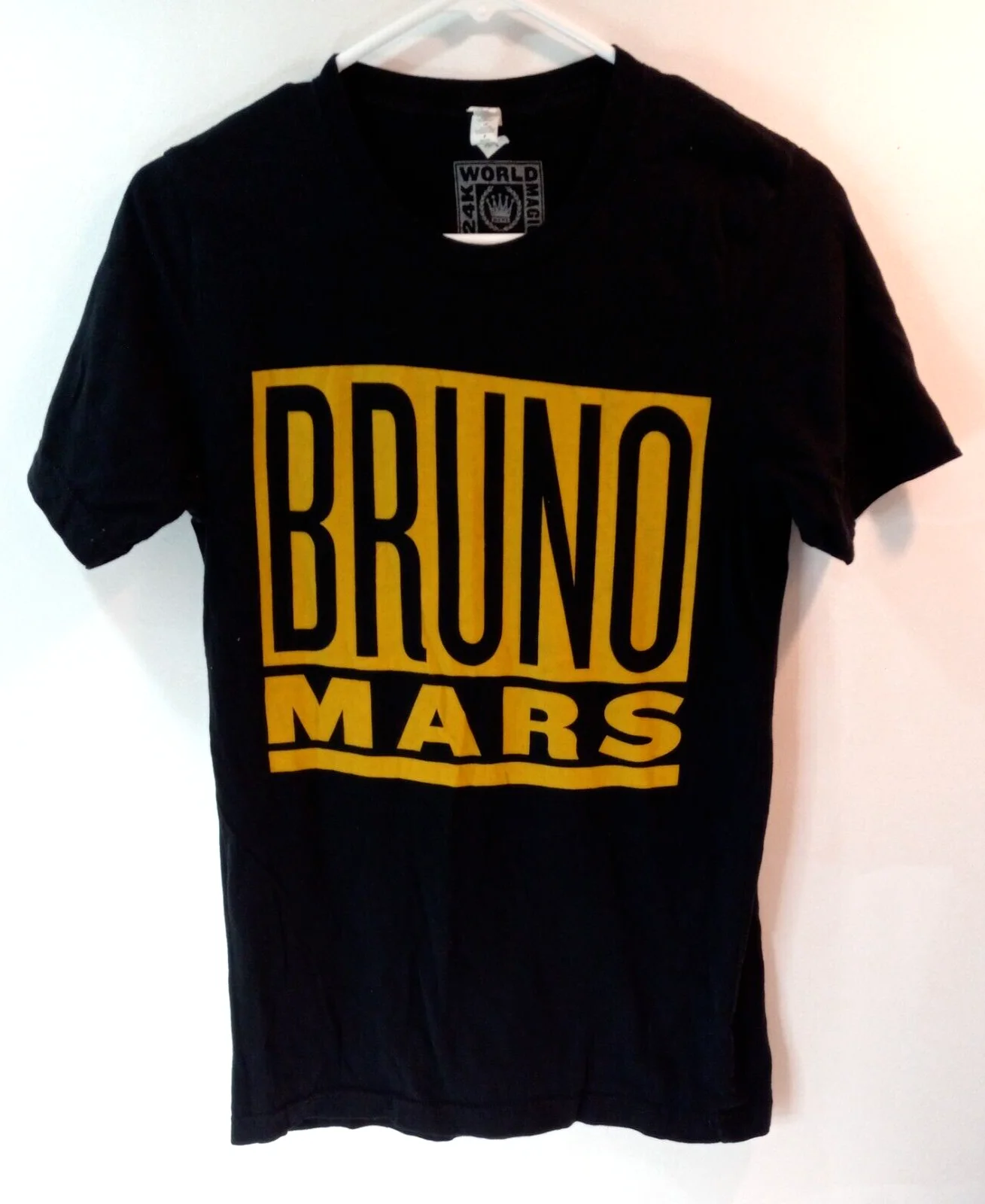 Camicia Da Concerto Nera A Doppia Faccia Da Uomo Bruno Mars 24K Magic World Tour
