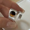 94433-3d247e.jpg Bague Girlbible en argent sterling 925 pour femme, couple, minimaliste, faite à la main, rétro, avec pierre noire, bijoux de fête, cadeau, anti-allergie