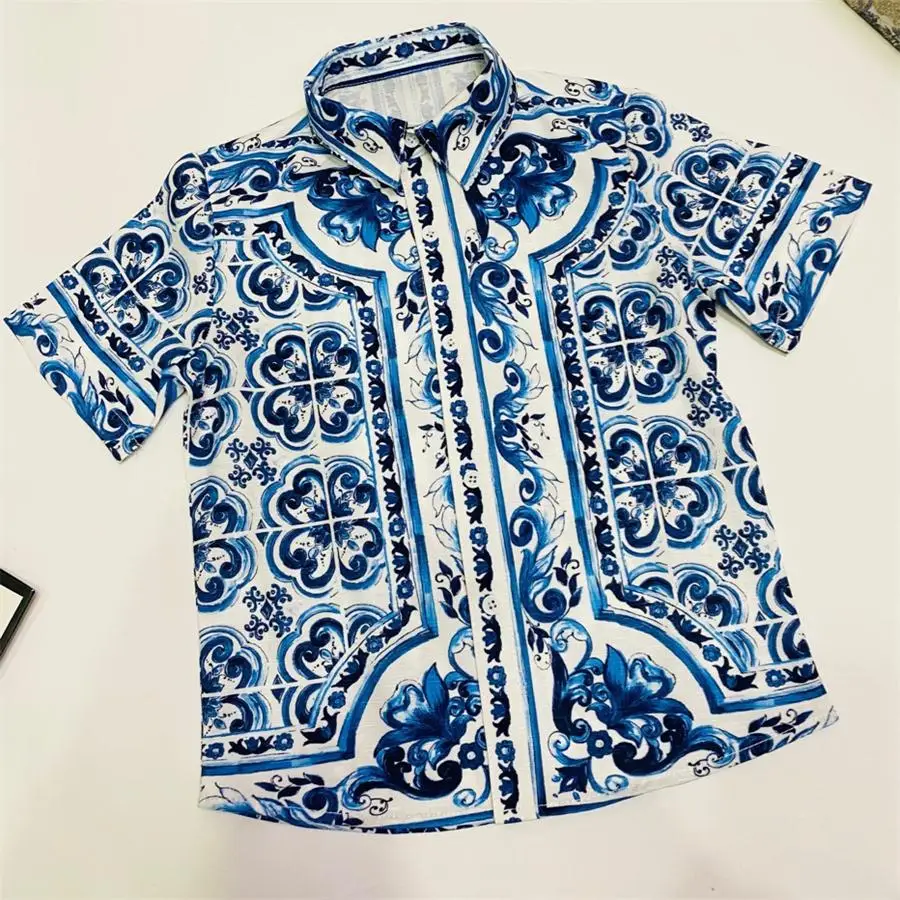 Children Sports T Shirt High end children&rsquo;s clothing factory summer new boy swim wear children&rsquo;s sports shirt shorts 2pcs set blue flower