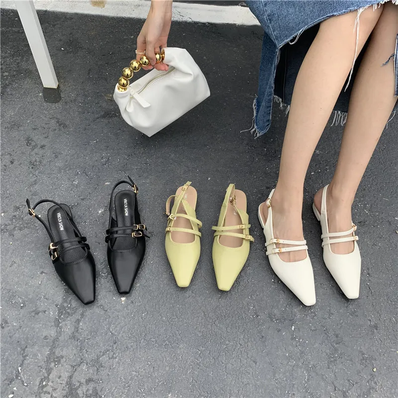 

Корейские туфли, женская обувь, Элегантные повседневные кроссовки с острым носком, модель 2023 года, удобные летние, квадратные, однотонные, для отдыха, базовые