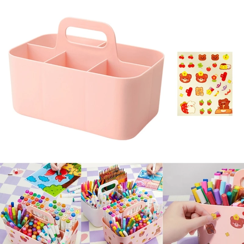Multi-functional Desk Marker Box Art Supply Storage Box Cosmetic Holder for Vanity Table J60A 4