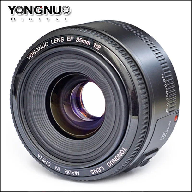 YONGNUO YN35mm F2 Lens 1:2 AF/MF Wide-Angle Fixed/Prime Auto Focus Lens for Nikon DSLR Cameras 