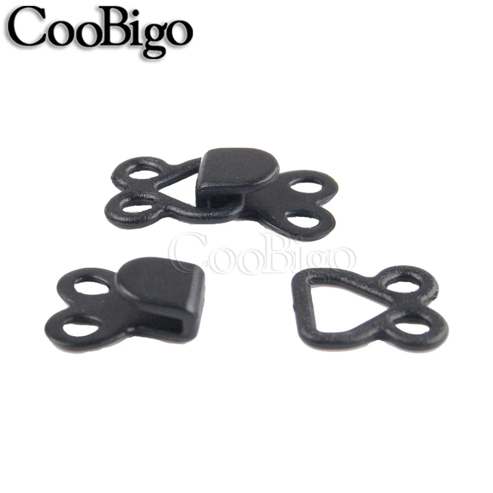 50pcs Plastic Hook And Eye Clasp Button Buckle For Garment Trousers Skirts Bras Sewing Accessories Size 20X10mm