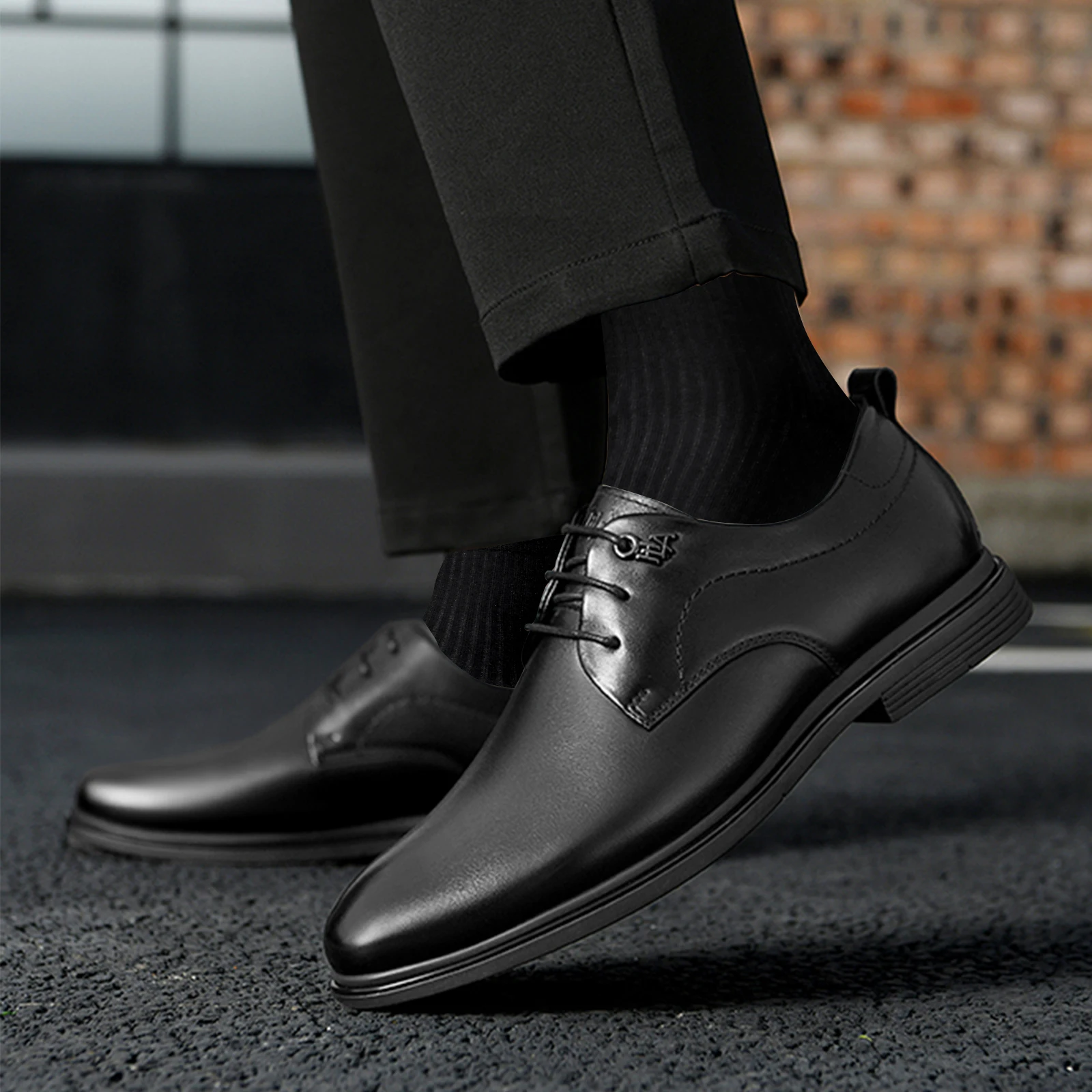 YUEDGE 5 Pairs Mens Bamboo Breathable Everyday Thin Socks Comfortable Formal Business Dress Socks For Men Size 37-46 EU