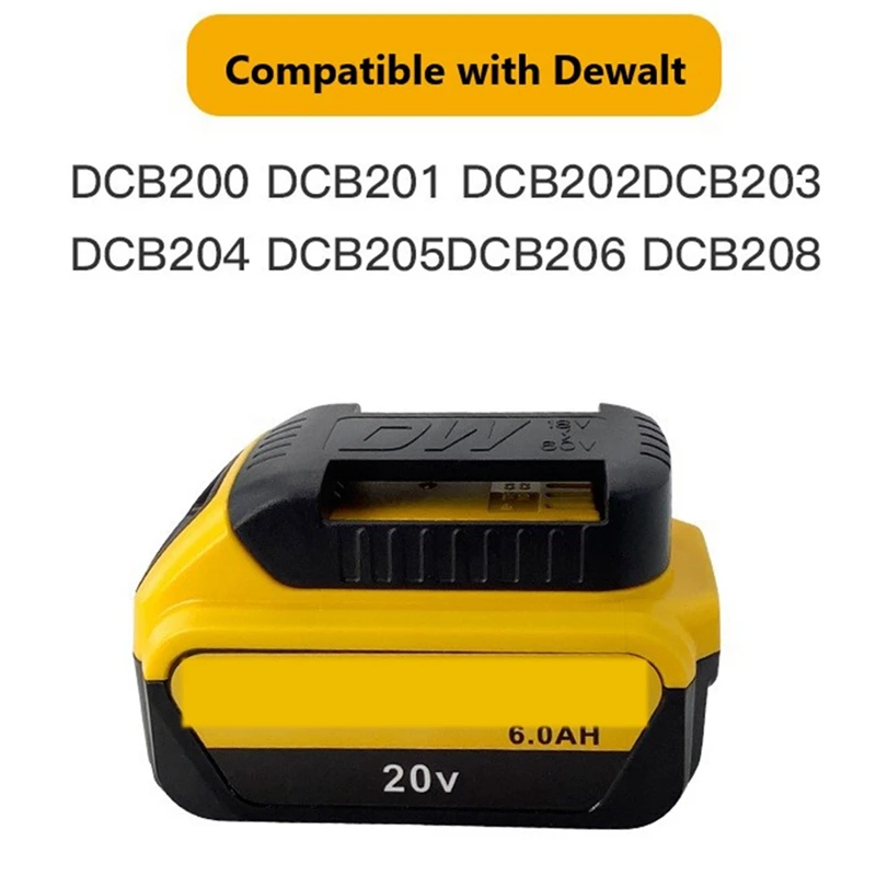 Dewalt용 배터리 거치대, 벽 마운트 디스플레이, 행어 독 차고 정리정돈, 블랙, 18V -60V, 10 팩