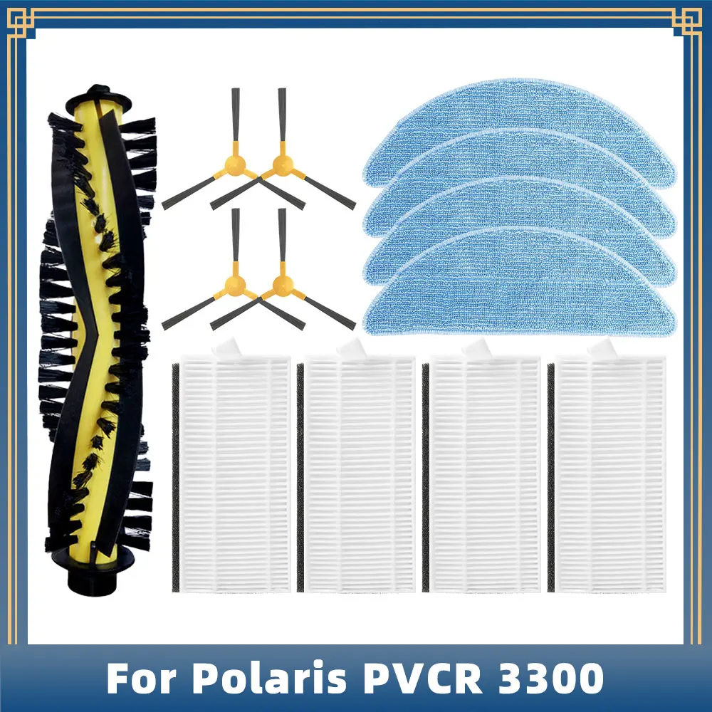Compatible For Polaris PVCR 3300 IQ Home Aqua Robot Vacuum Replacement Parts Accessories Main Side Brush Hepa Filter Mop Cloth краскораспылитель sagola 3300 gto evo с дюзой 1 4 мм 10141560