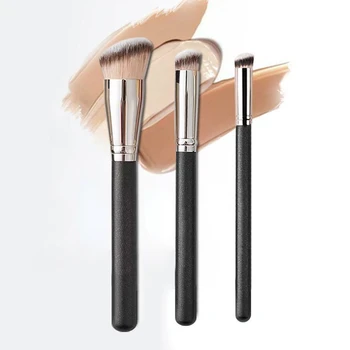 Pennelli per trucco Fondotinta Correttore Copertura angolata senza cuciture Cerchio scuro sintetico Crema liquida Cosmetici Pennello per contorno Strumento di bellezza