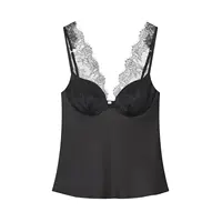 TFMLN Women Lace Splice Sexy Sling Sleeveless Tops 2026 New Fashion Deep V Neck Elegant Outfit Chic Street Casual Clothing - Image 2