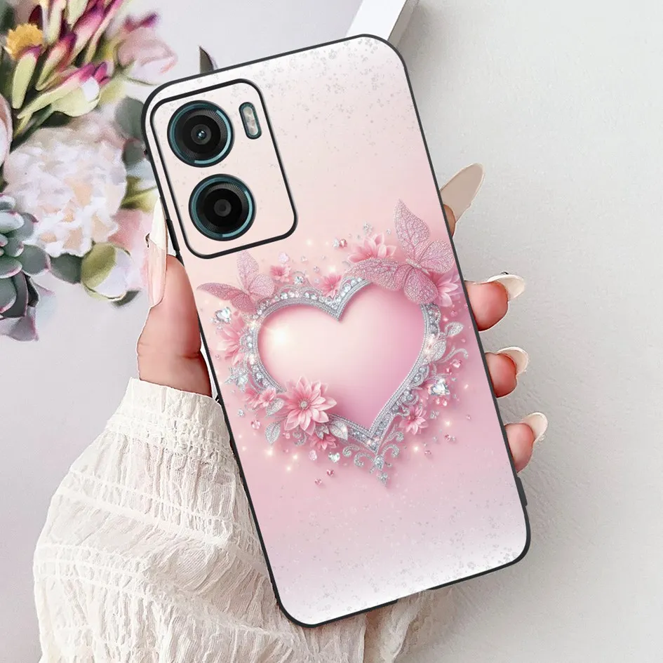 Elegant Black Butterfly Flower Silicone Phone Case - New Fashion 2024 Edition
