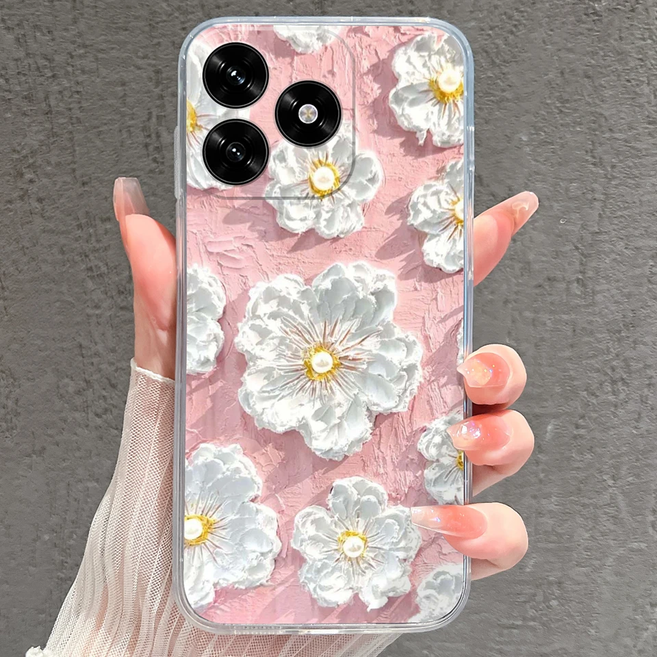 Sunset Rabbit Cat Luxury Anti-Slip Transparent Phone Case