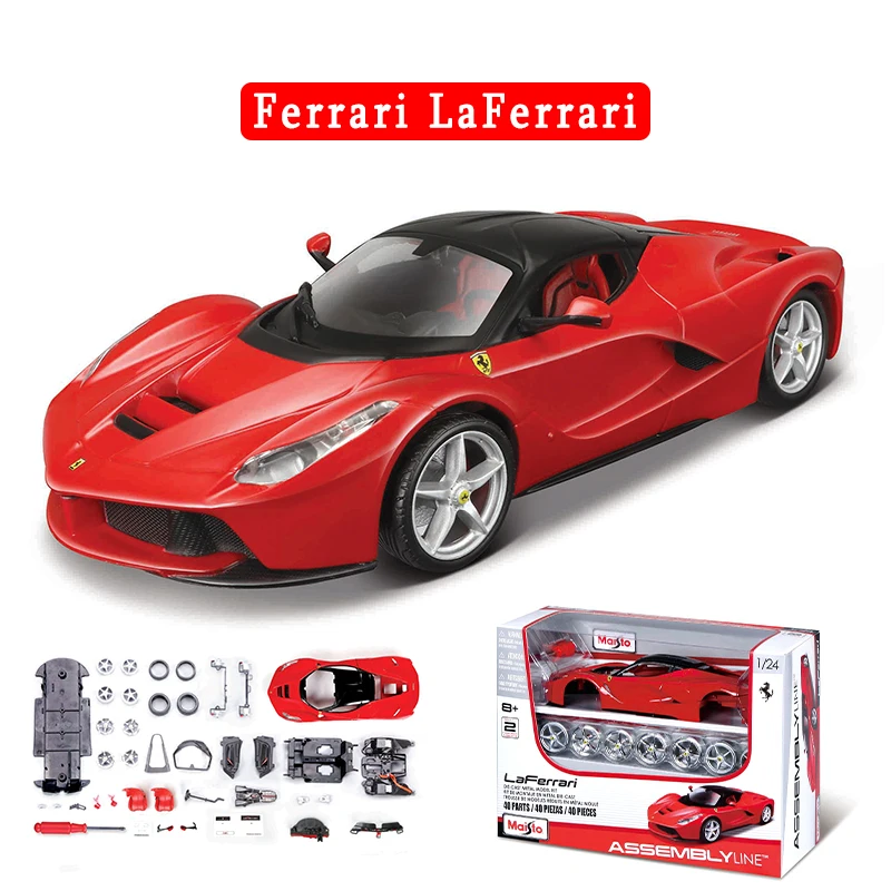 Maisto 1:24 Scale Assembly Line LaFerrari Die-Cast Vehicle - Red