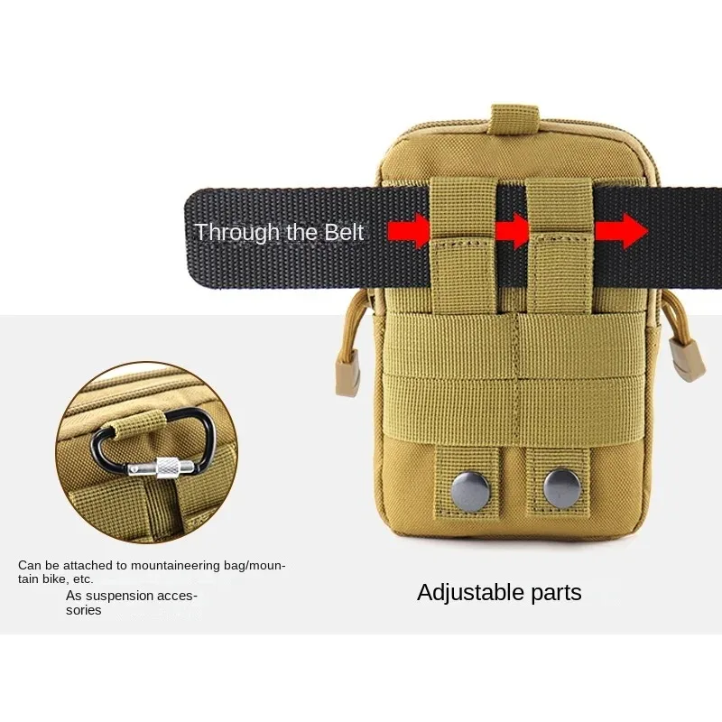 Men's Belt Bag Outdoor Waist Bag Pouch Waterproof Tactical Military Sports Hunting Accessories Storage Bag Molle Nylon Cell Phon