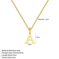 A-Z Initial Necklace 18K Gold Plated Necklace Cute Letter Stainless Steel Necklace for Women 5