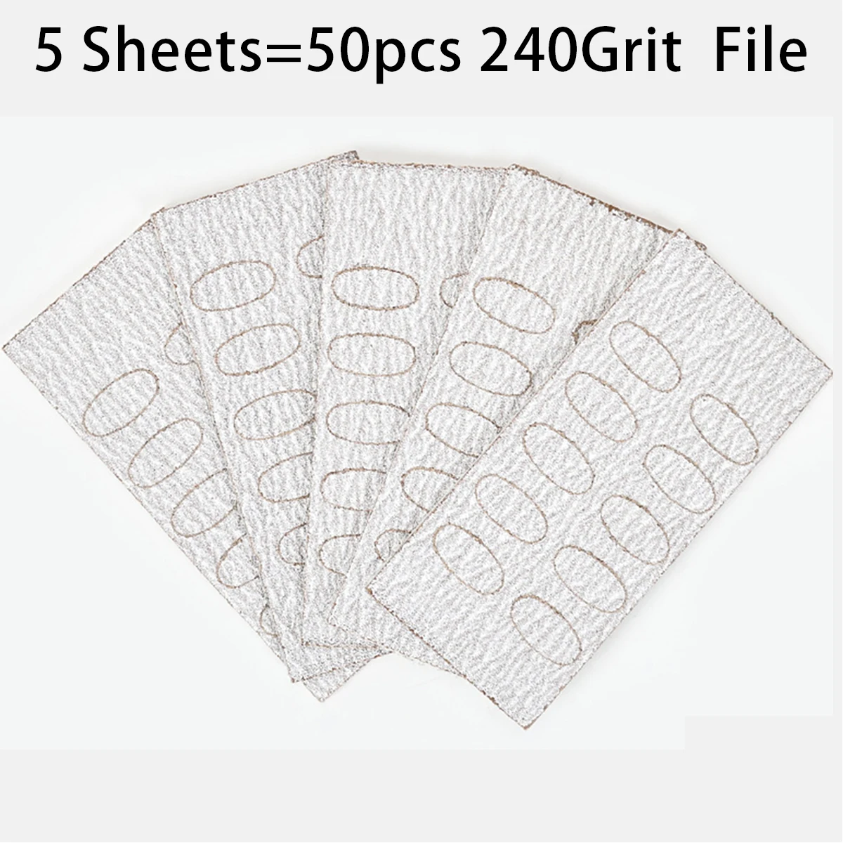 Description Picture 5 of item50pcs 100/240# Nail Cuticle Pusher Self-adhesive Sand Flake Files Trimming Nails Pre Polishing Manicure Treatment Tool SteelPush