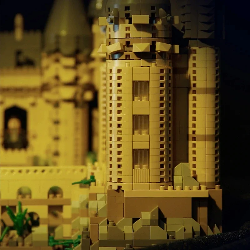 Micro Bricks City Creative Medieval Magic Castle Series School Architecture Mode