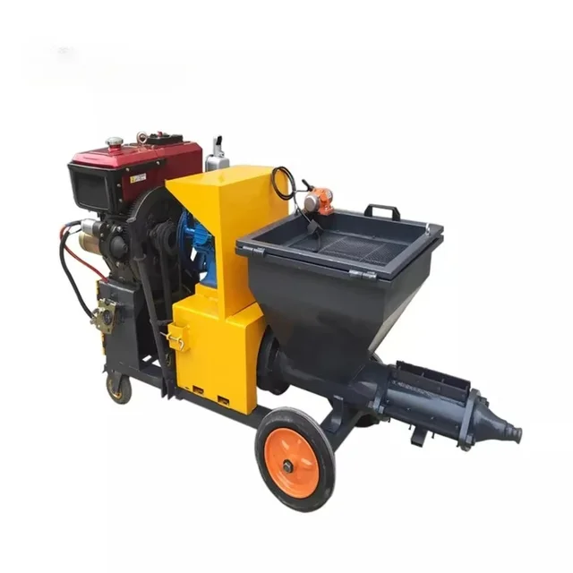 Concrete Mortar Injection Machine, Automatic Mortar Gypsum Wall Plastering Machine, Mortar Spraying Machine 5