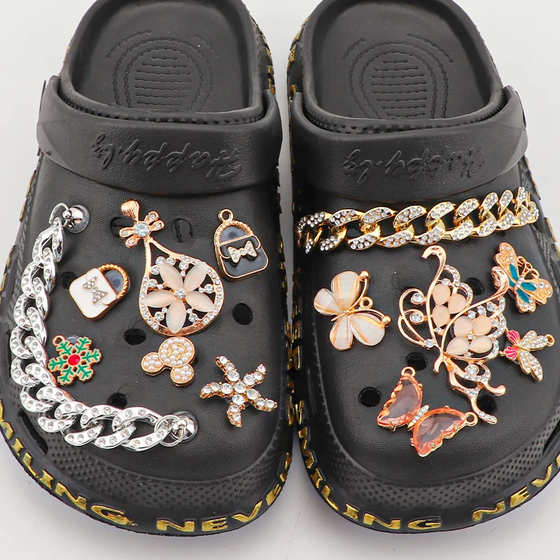 

Shoe Charms Pins for Rhinestone Jewelry Crystal Drill Accessories DIY Shoe Flower Chain Decoration Buckle Girl 1PCS