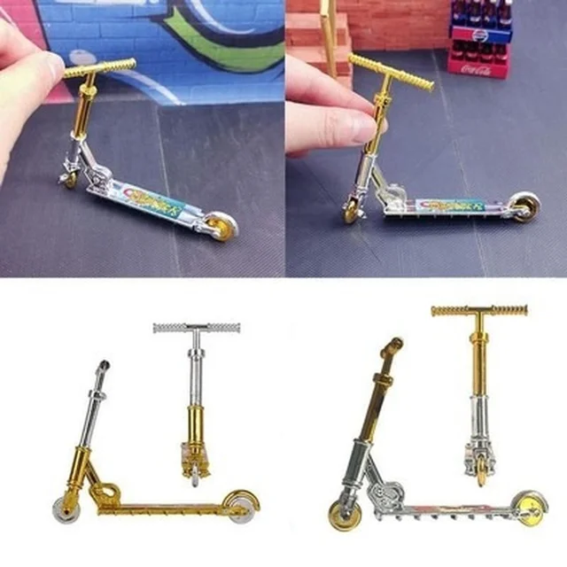 Hot selling creative mini simulation scooter two wheel scooter children birthday toys finger scooter bicycle educational toys 3