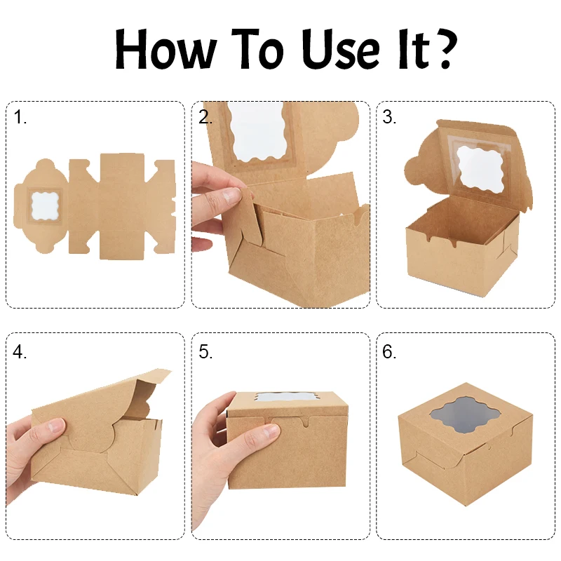 FINALLY! Kraft Window Boxes That Make Your Bakery Sales EXPLODE | Wedding & Party E... - SKU KPBB1745 - UGI Packaging