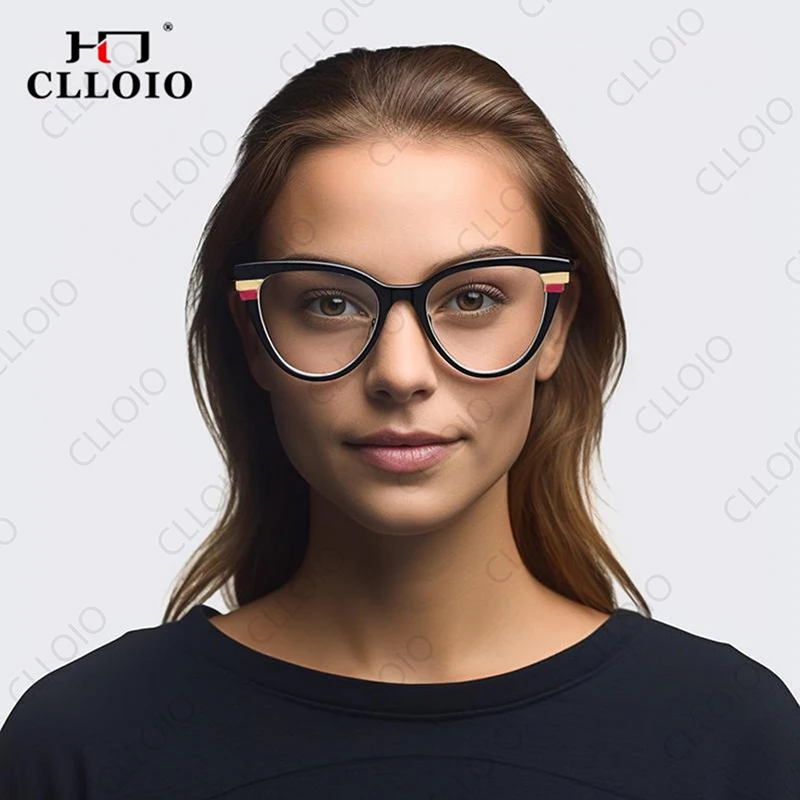 CLLOIO Women Cat Eye Reading Glasses Anti Blue Light Female Myopia Prescription Glasses Hyperopia Optical Eyeglasses reading glasses,anti blue light glasses
