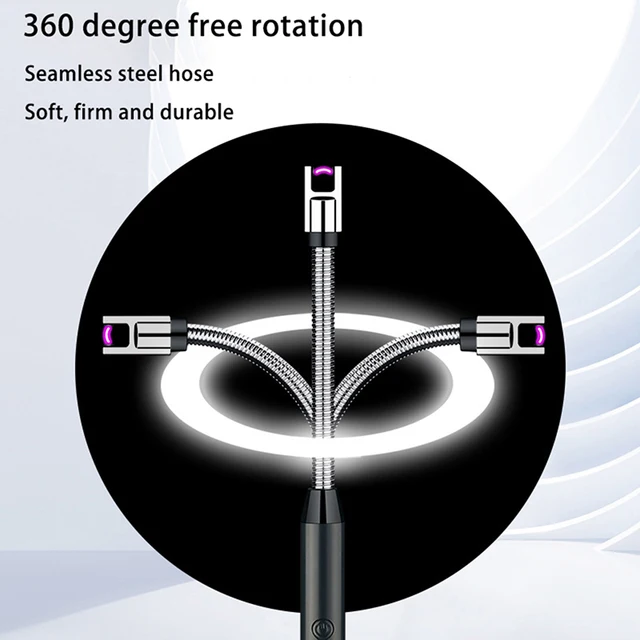 Encendedor Eléctrico Recargable USB - 2 Piezas, Diseño Flexible 360°
