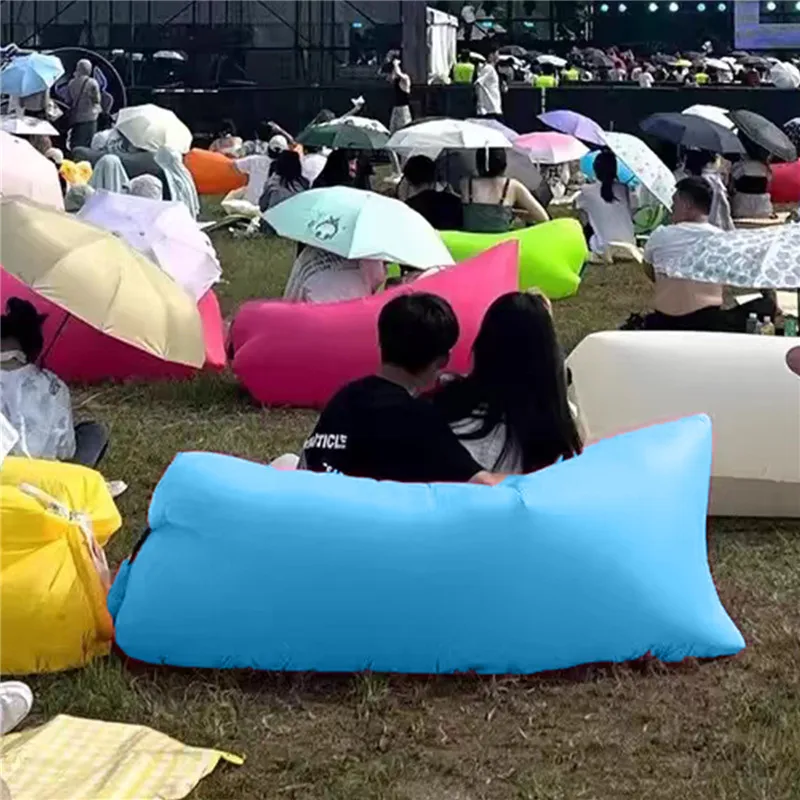 Trend Outdoor Products Fast Infaltable Air Sofa Bed Good Quality Sleeping Bag Inflatable Air Bag Lazy bag Beach Sofa