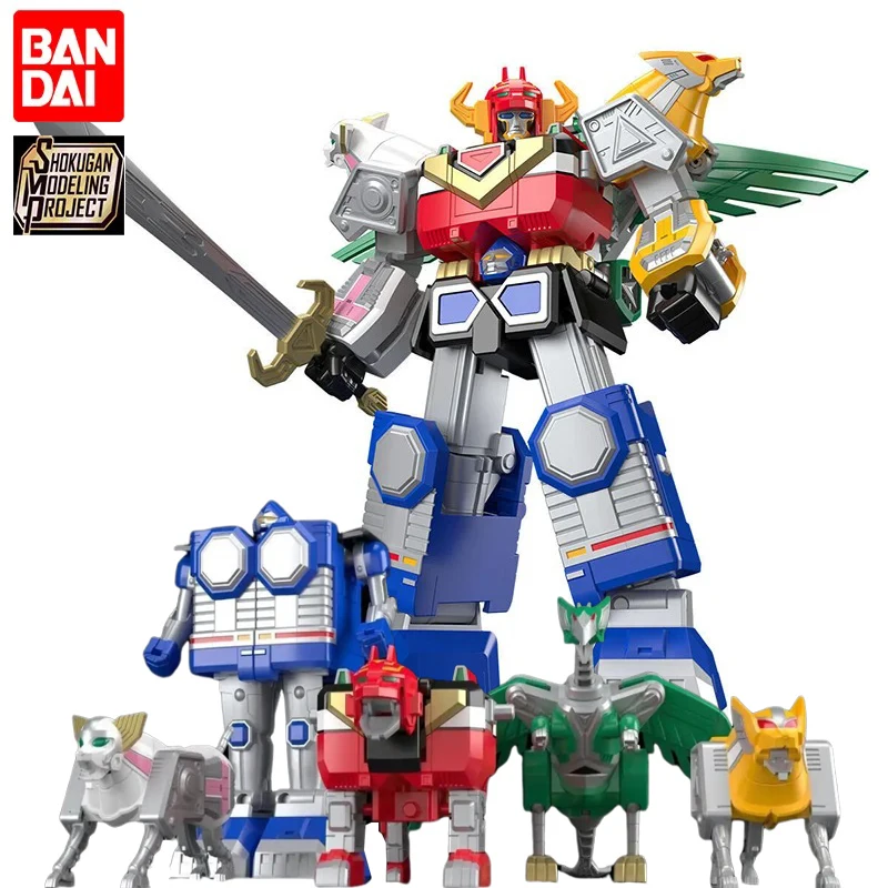 

Original BANDAI SMP Star Animals Rangers-Galaxyman Silver Armor King Anime Action Figures Assembly Model Collection Toy