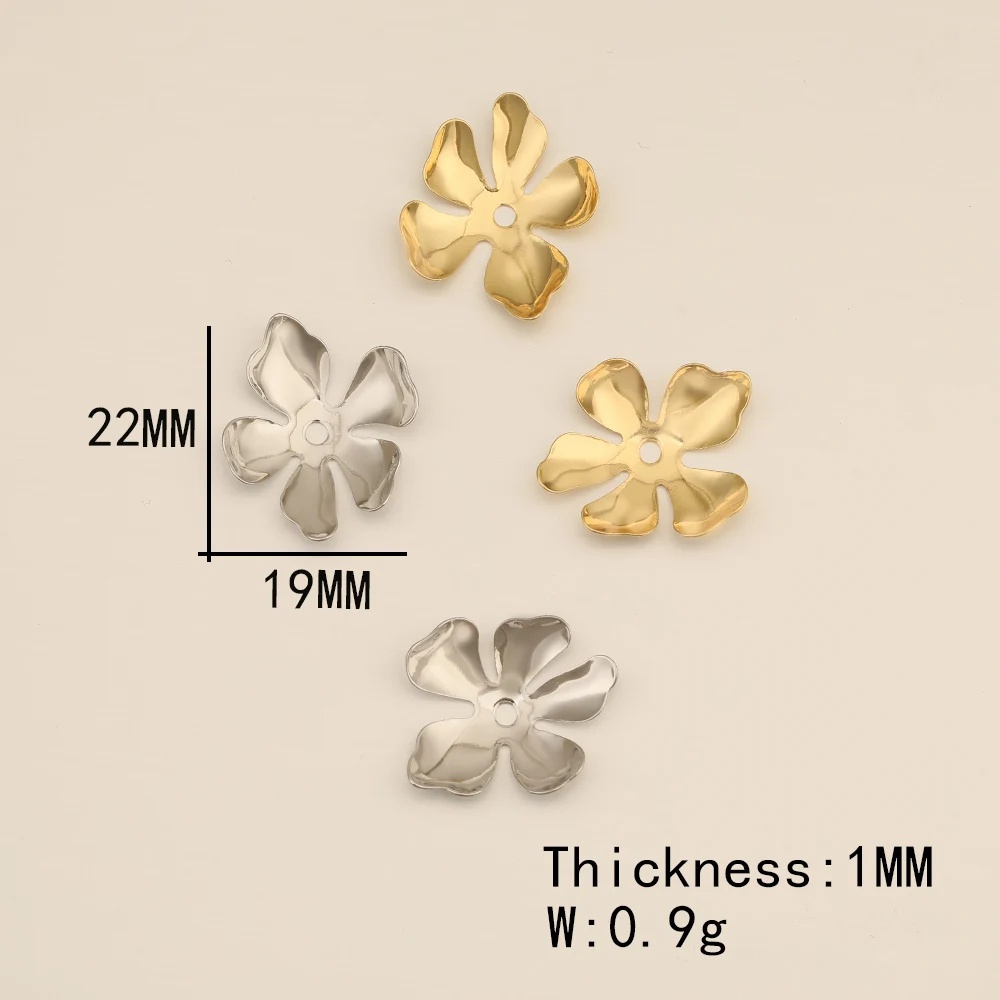 Cordial Design 19*22MM 100Pcs Jewelry Accessories/Genuine Gold Plating/Jewelry Findings&Components/Flowers Plates/DIY Hand Made - cordial