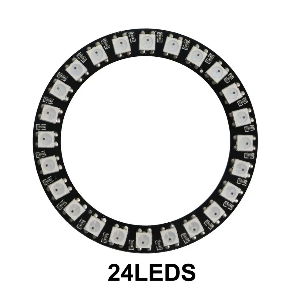 1-10PCS WS2812B Addressable LED Ring 8 16 24 35 45 241LEDS WS2812 5050 Built-in RGBIC Round Modules Light Lamp Smart Development image 10