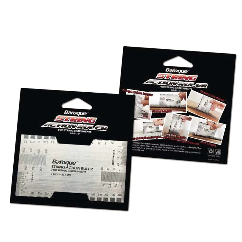 Guitar String Action Gauge Ruler Baroque Guitar Bass String Pitch Luthier Tool guitar string ruler