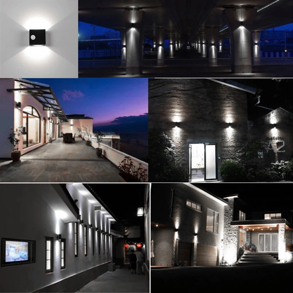 Motion Sensor LED Wall Lamp IP65 Waterproof Aluminum Sconce Light AC85-265V 7W 12W Outdoor and Indoor motion sensor light,led light,led wall lamp,wall light