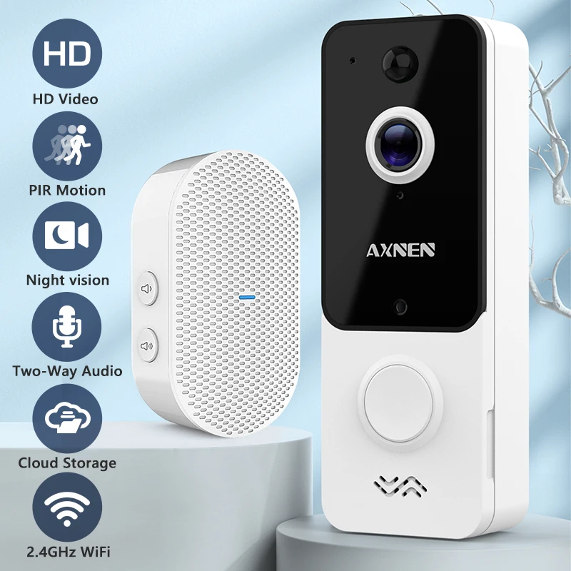 Видеодомофон AXNEN T9 беспроводной дверной звонок с Wi-Fi уличный монитором и камерой |