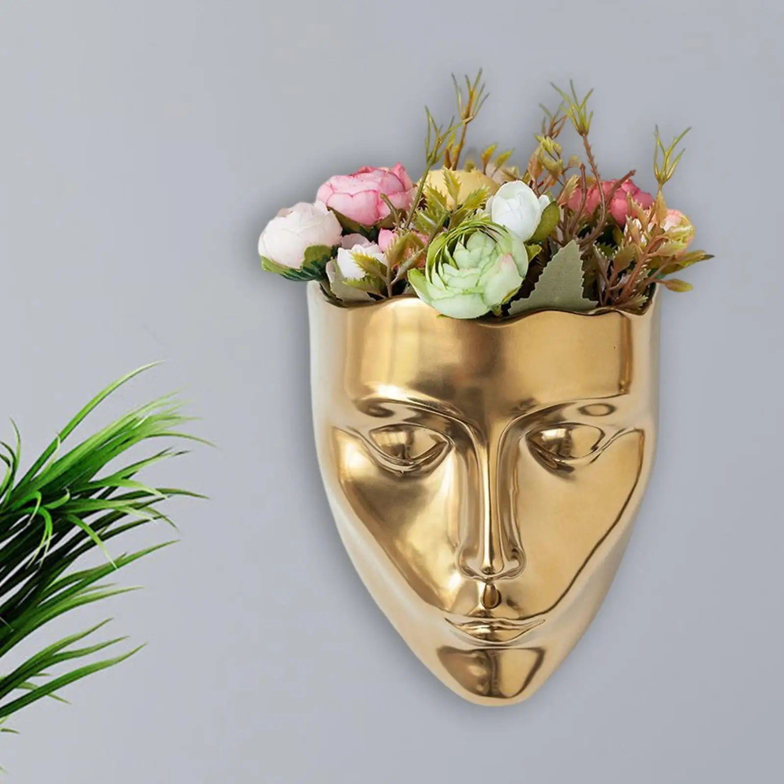 Creative Planter Decoration Wall Mounted Face Flower Pot Outdoor Indoor