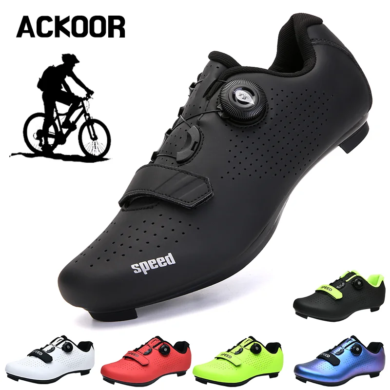 Men's Speed Cycling Sneaker Shoes Road Bike Cycling Men Flat Pedal