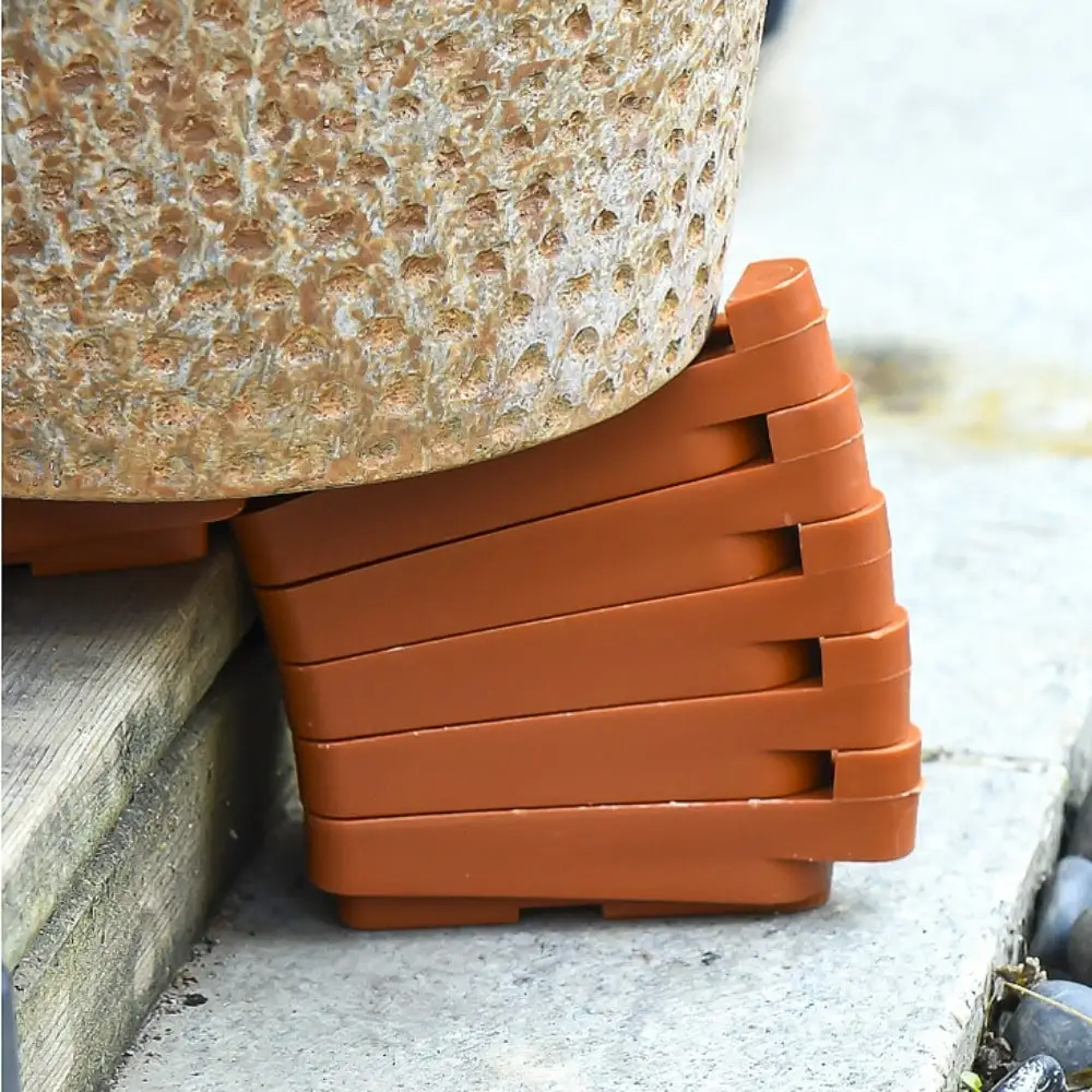 12PCS Plant Pot Stand Triangle Riser Toe Lift Stand Base Bracket Breathable Roots Anti-corrosive Feet Plant Support Brick Tray plant stand