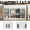Sideboard Buffet Cabinet with Storage, 55" Large Kitchen Buffet Storage Cabinet, Modern Farmhouse Coffee Bar Cabinet 6