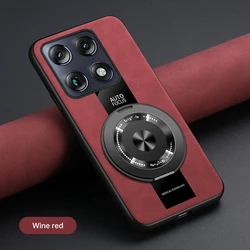 Luxury Leather Magnetic Stand Case for Smartphones - Skin - Friendly U - Shaped Cover (360 - degree rotation)