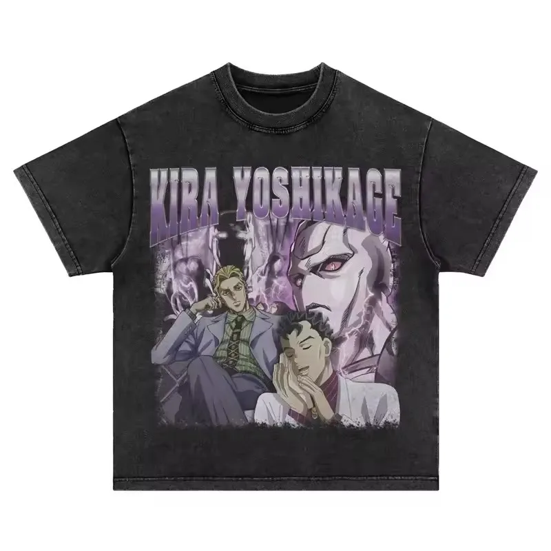 thumbnail image 1 of Anime JoJos Bizarre Adventure DIO lavado Manga JOJO Stone Ocean Y2k camiseta hombres ropa nueva en Top & Tees camiseta para hombre 50872, 1 of 4