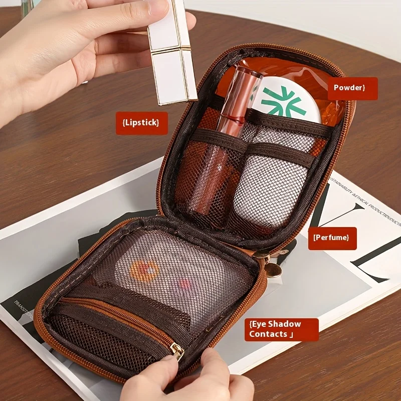 Transparent Travel Cosmetic Bag, Portable Mini Waterproof Cosmetic Lipstick Storage Bag, Multifunctional Clutch Bag 3